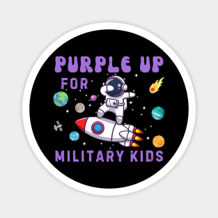 Purple Up For Military Kids Astronaut Magnet